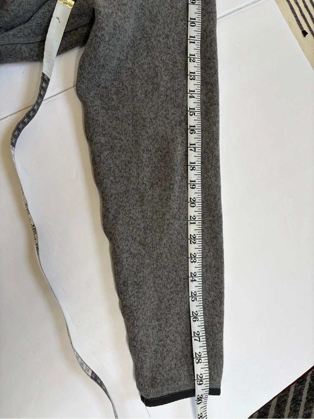 The North Face Gordon Lyons Quarter Zip Sweater Knit Fleece Pullover Gray L